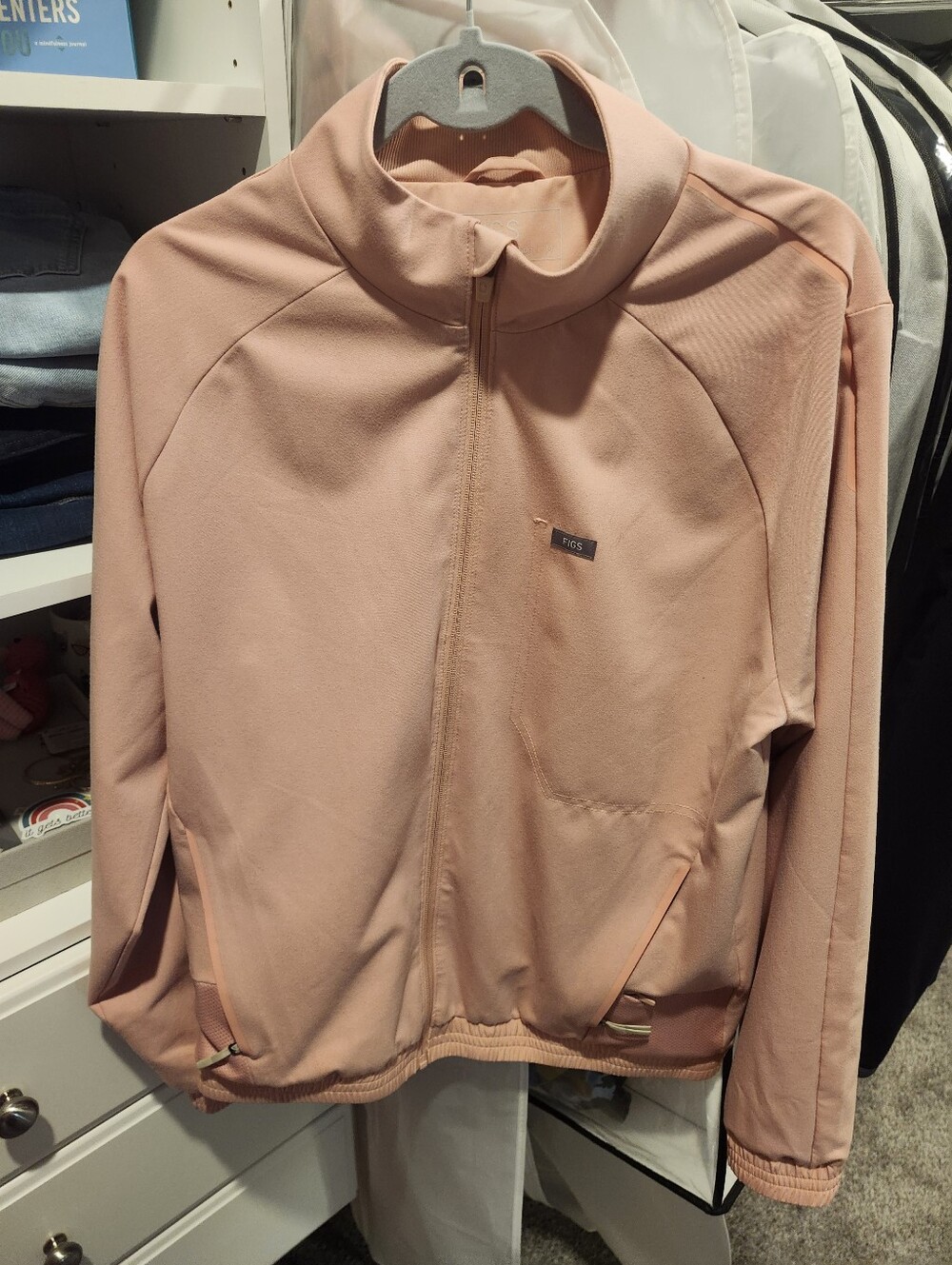 Figs Pink Sand Sydney Scrub Jacket M - Picture 2 of 9